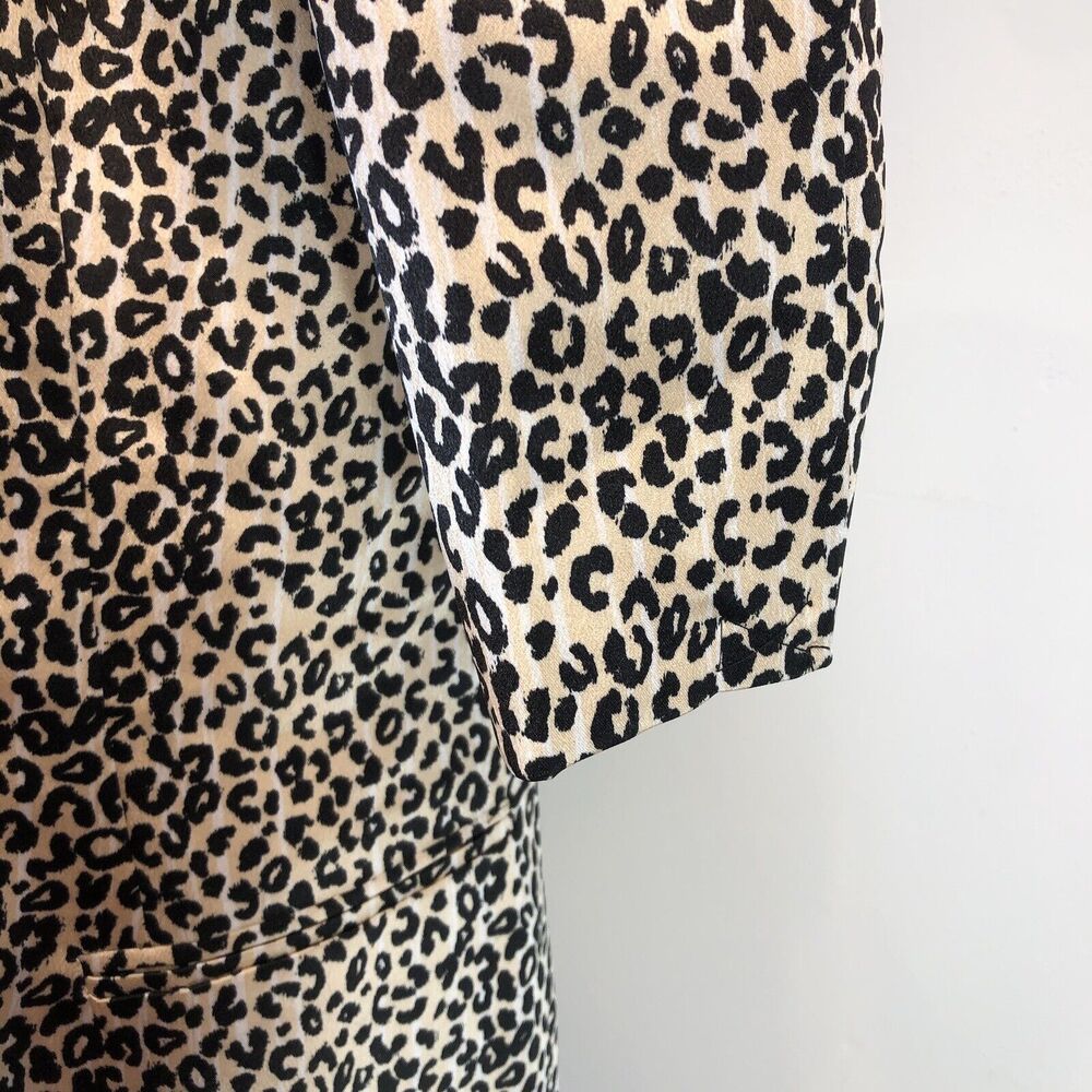 Nine West/ Leopard print polyester blazer/X-Small/gold and black/ - Picture 11 of 16